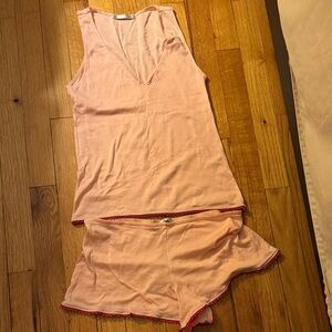 Araks Peach Sleeveless Pajama Set
